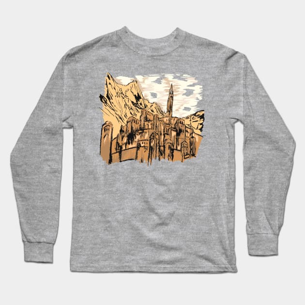 Gondor Realm of Man LOTR Long Sleeve T-Shirt by Jamie Collins